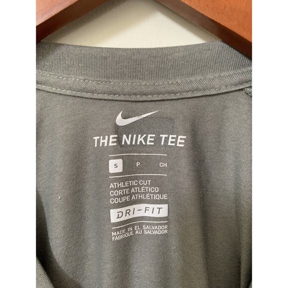 The Nike Tee Dri Fit Men Size S Shirt Gray MLB Baseball 3/4 Sleeve Athletic Cut - Picture 5 of 6